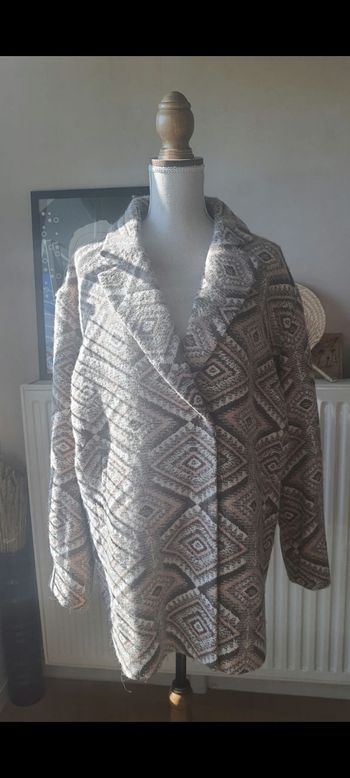 Veste/manteau Promod, rose, beige, blanc, taille: 44, neuf