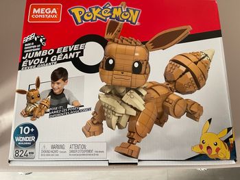 Pokémon Mega Construx – Jumbo Évoli (Eevee) Complet avec boîte