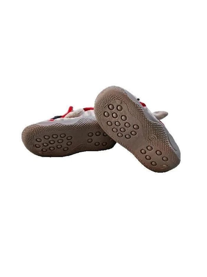 👣Chaussons Rouge et Gris - 18 👣 - photo numéro 4