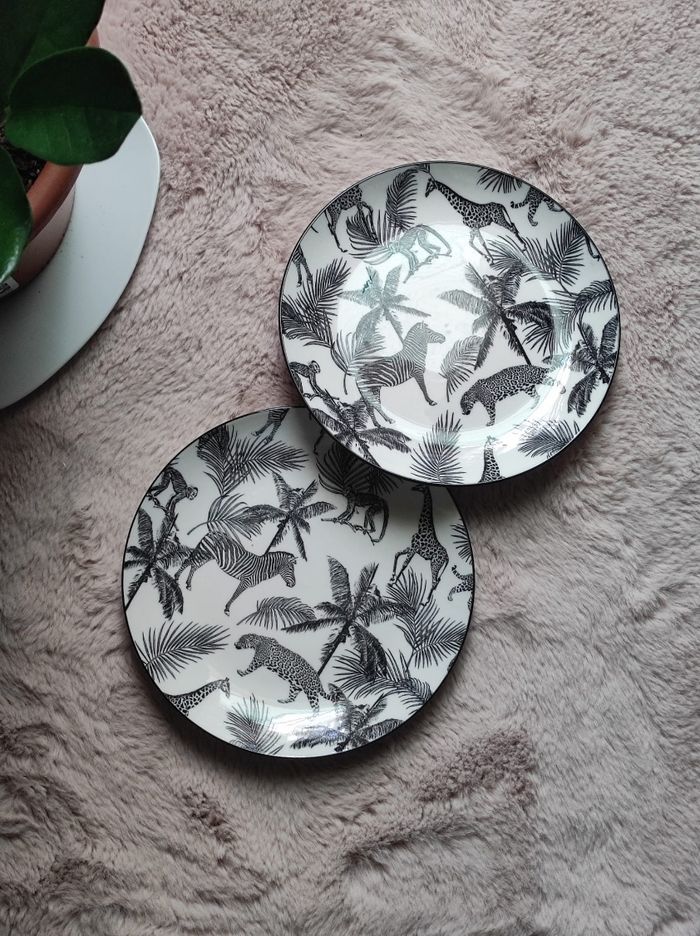 Assiettes à dessert jungle