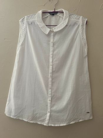 Femme 👩🏻 Chemise sans manches details esprit dentelle - Tommy Hilfiger taille 34/36