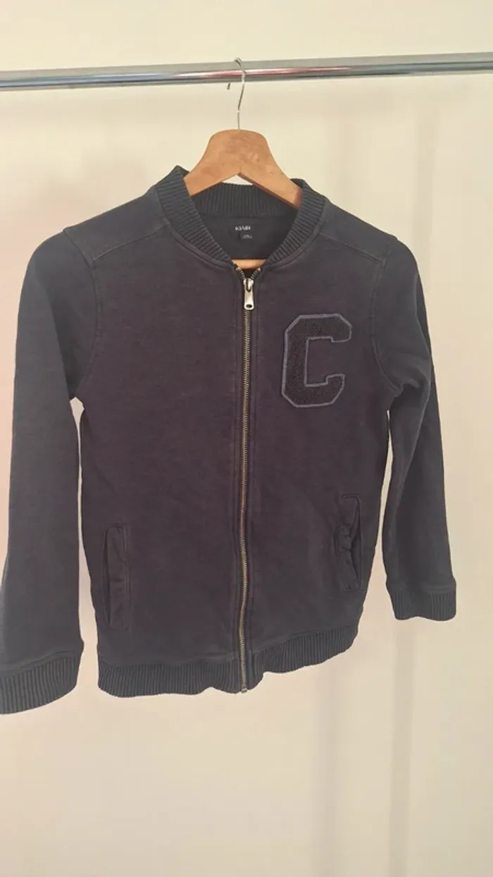 Gilet zippé marine garçon 10 ans kiabi