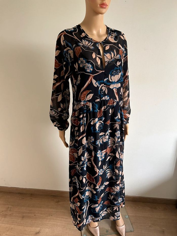 Robe longue imprimée fleurie neuve Etam taille 38 (valeur 70€) - photo numéro 2