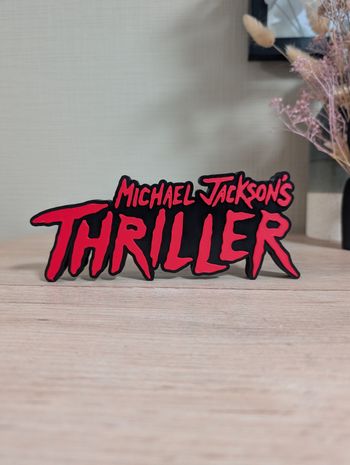 Michael Jackson thriller logo décoratif 20x8cm Excellent état 