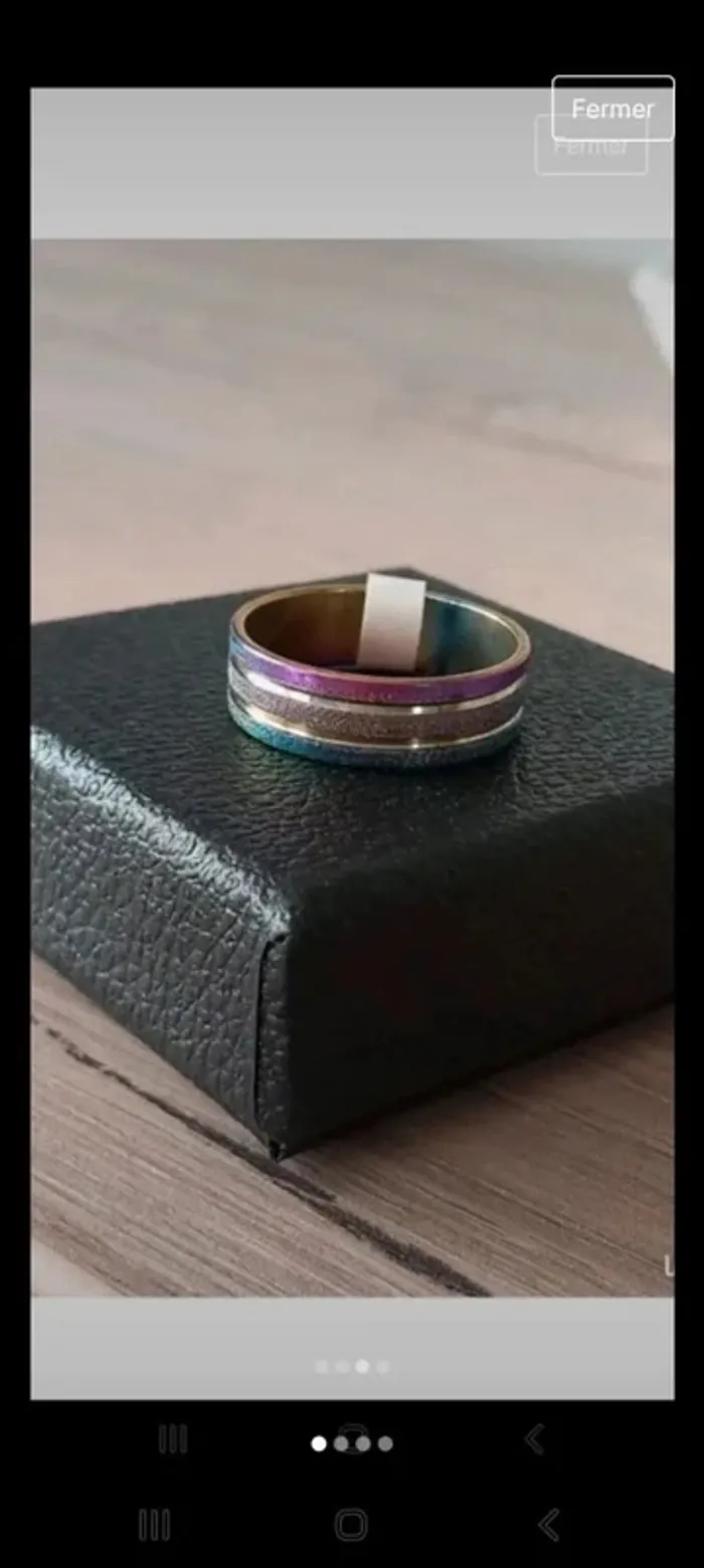 Bague zcier inoxydable taille 19