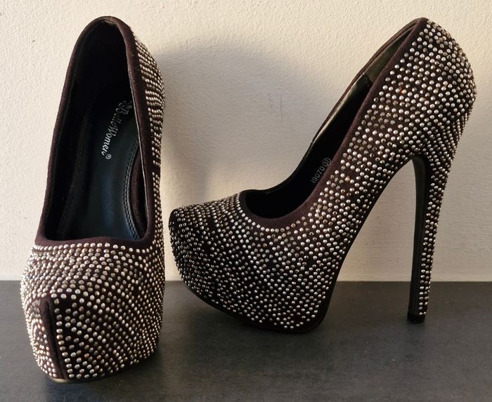 Chaussures à talons hauts strass sexy - photo numéro 4