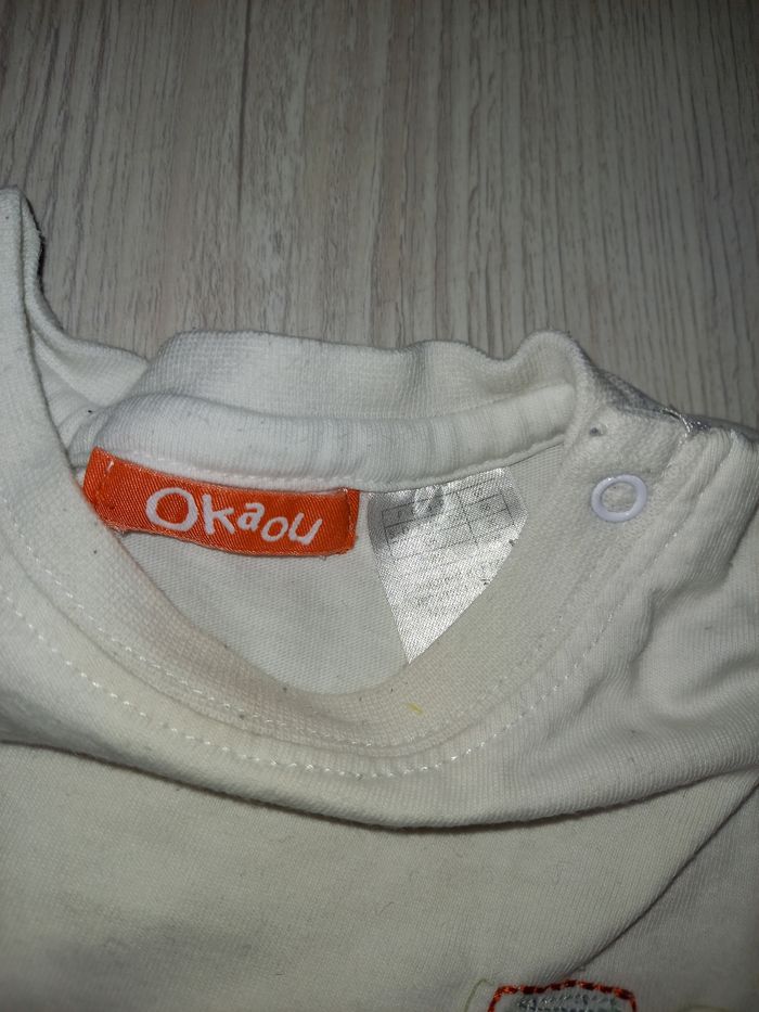 Lot de 2 t-shirts ML garçon 6 mois - photo numéro 5