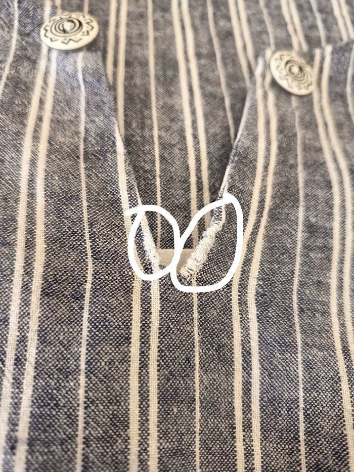 👗 Robe droite à rayures bleu & blanches - Taille 38 / Grain de Malice - photo numéro 5