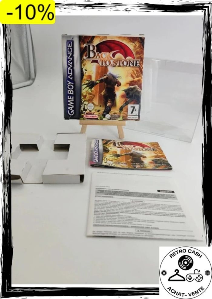 Game Boy Advance boîte Back to Stone EUR sans jeu avec notice
