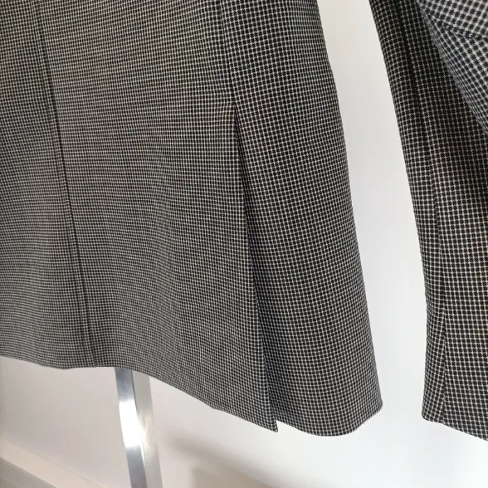 Veste grise - veste de costume grise quadrillée noir et blanc relief - A465 veste grise - photo numéro 10