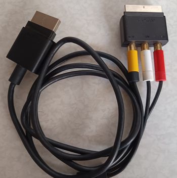 CÂBLE VIDÉO RCA Péritel OFFICIEL POUR CONSOLE MICROSOFT XBOX 360 PAL EURO