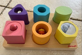 Puzzle bois cubes sensoriels Janod