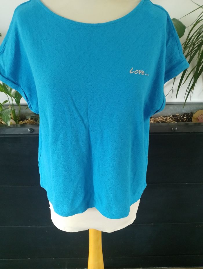 Tee shirt bleu neuf Promod - photo numéro 4