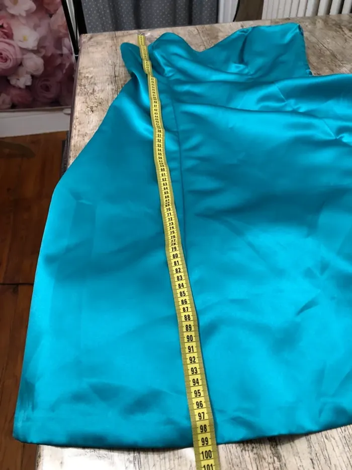 Robe cocktail turquoise - photo numéro 11