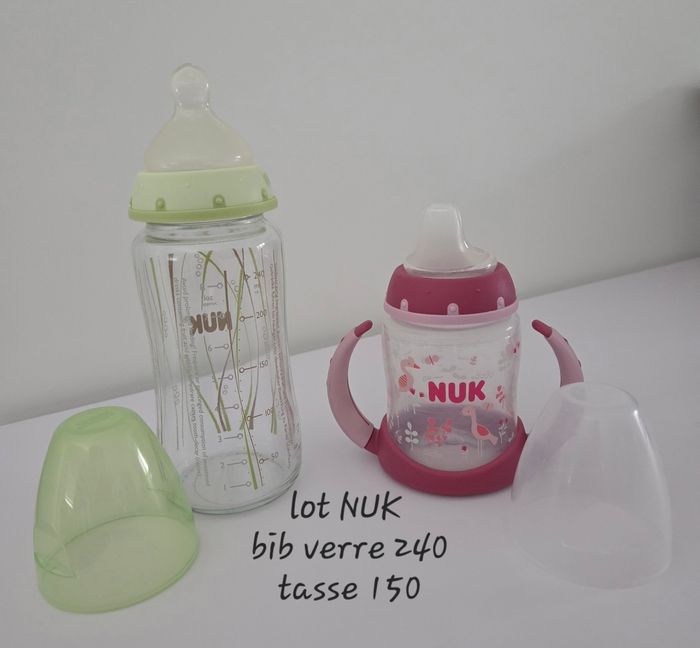 Biberon verre 240 et tasse apprentissage