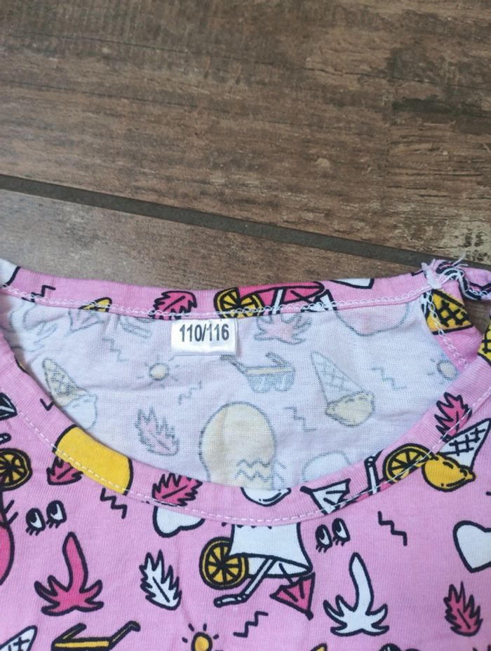 Tee shirt court manches courtes Fille 5/6 ans cocktail Zeeman - photo numéro 2