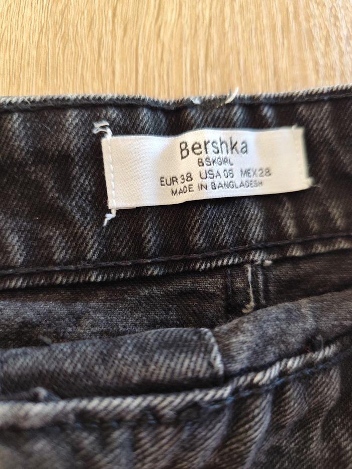 Jupe en jean noire 38 Bershka - photo numéro 3