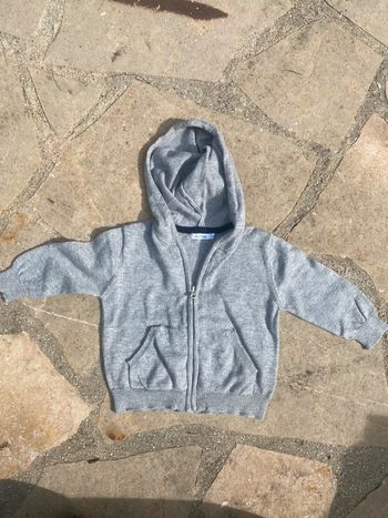 Gilet bout’chou bébé 9 mois gris