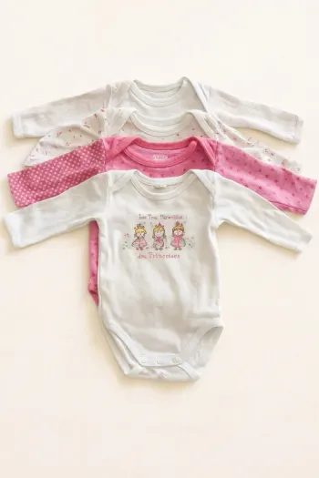 Lot 5 bodies bébé fille