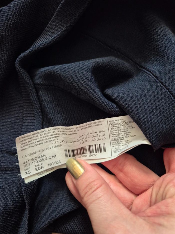Robe moulante bleue marine mango 3/4 - photo numéro 5
