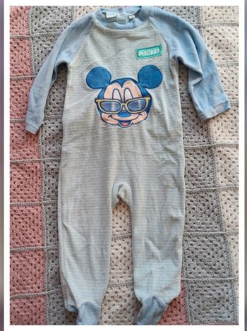 Pyjama velours Mickey 1 an