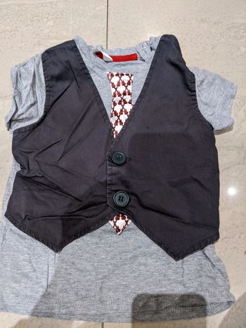 Tee shirt trompe l'oeil 2/3 ans