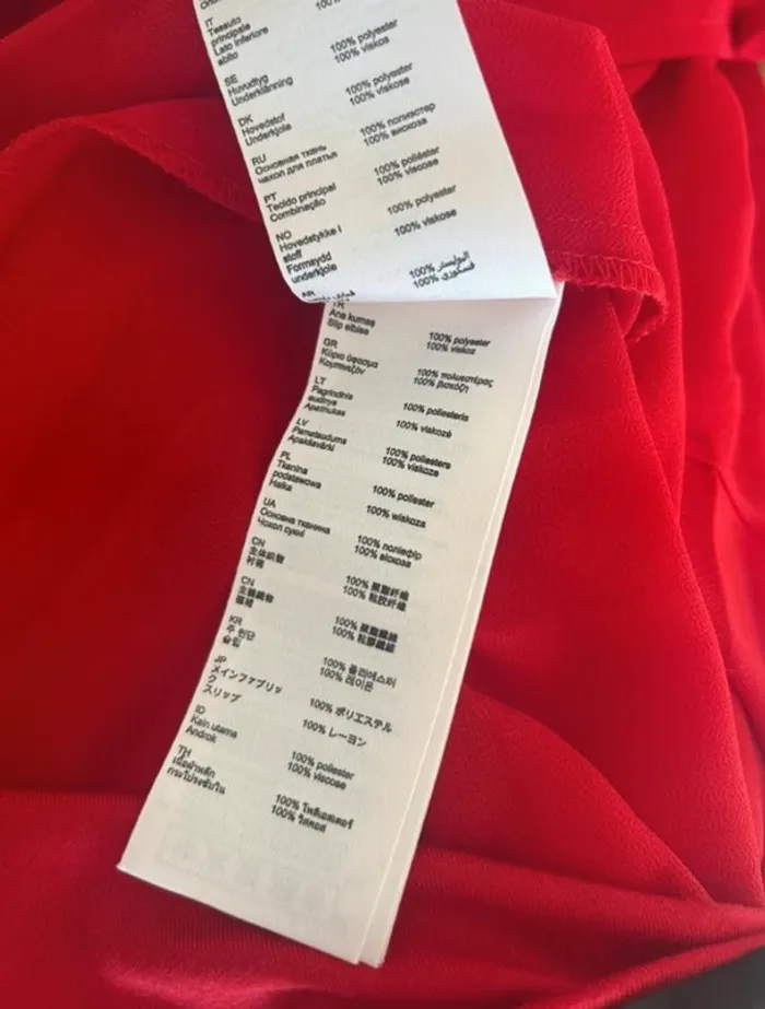 Maje Robe longue rouge, plissé femme, taille 40 - photo numéro 12