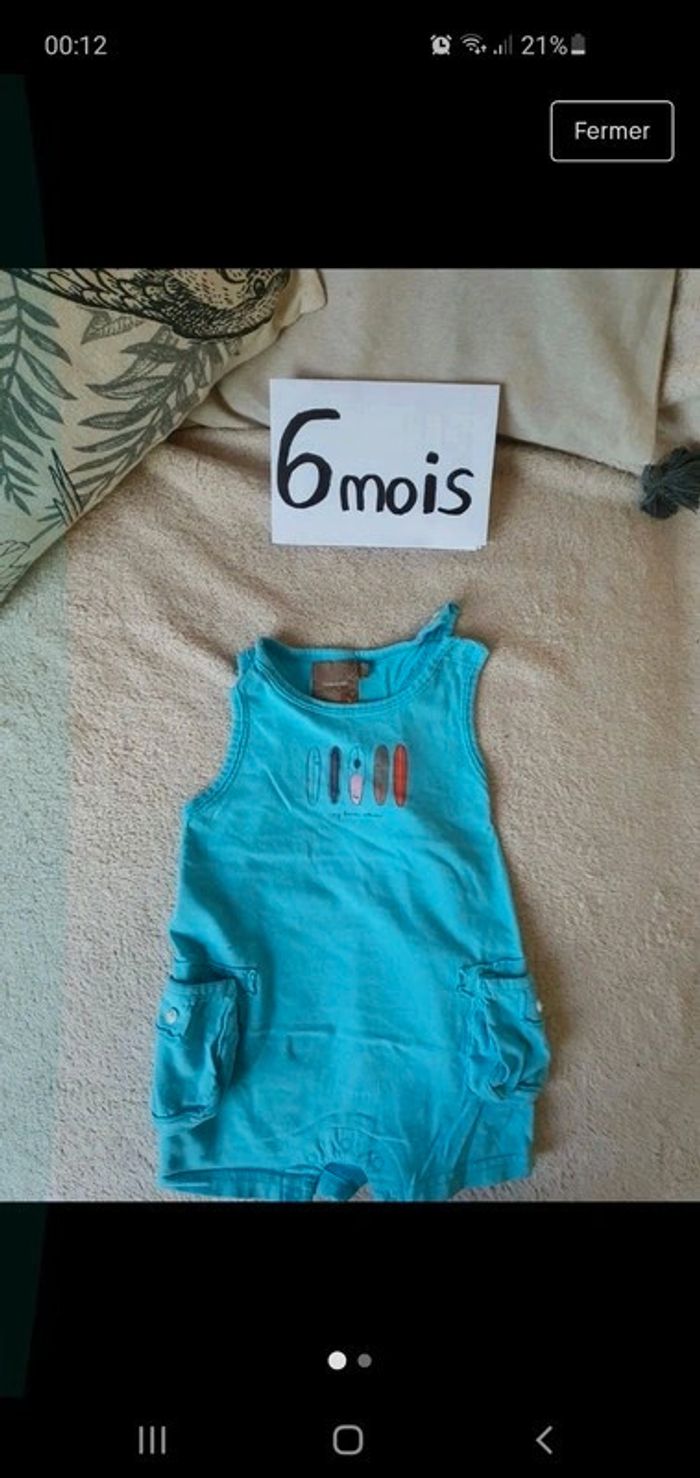 Lot 2 Barboteuses bébé 6mois - photo numéro 2