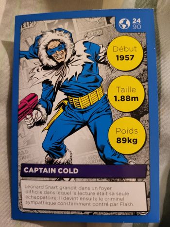 Carte Héros DC Auchan 2022 n° 24 /90  Captain Cold
