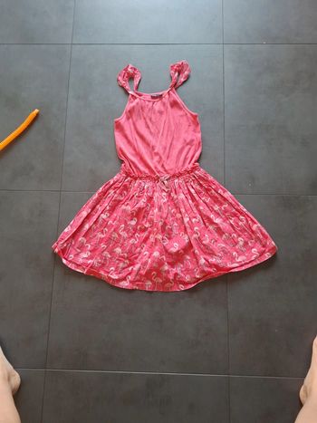 Robe été kaki 12 ans flamand rose