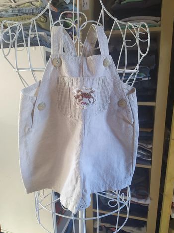 salopette coton beige