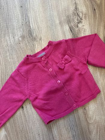 Gilet rose grain de blé 3 mois