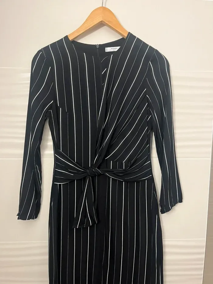 Magnifique robe longue noire et blanche - taille 34 - photo numéro 13