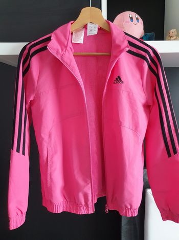Veste de sport noir et rose Adidas