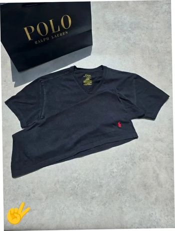 T-shirt Ralph Lauren L coupe col rond noir Homme Men tee67