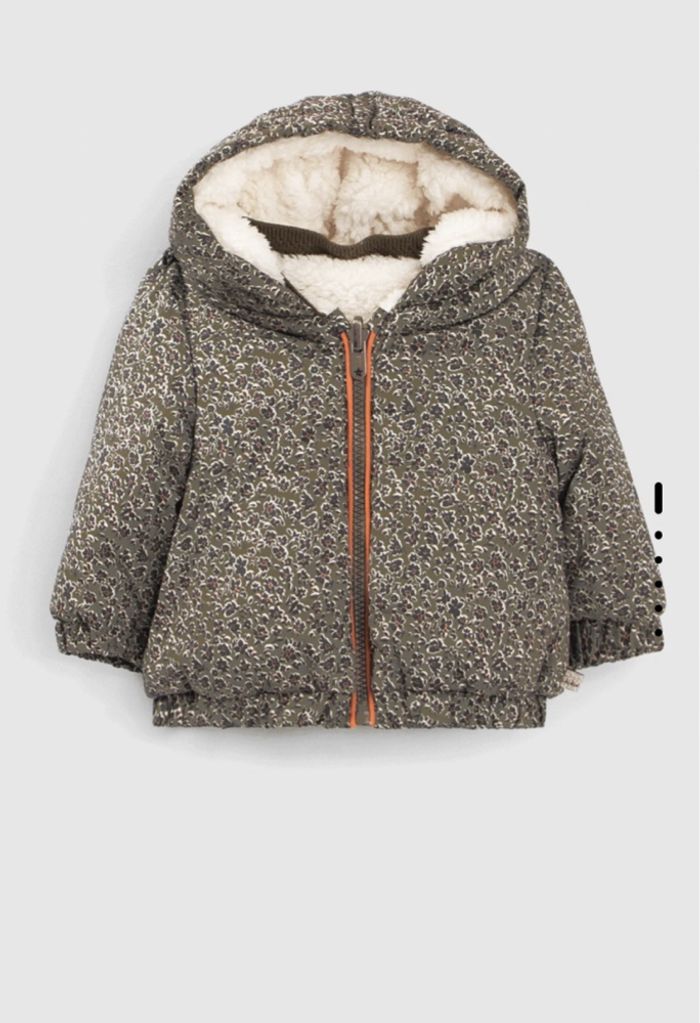 IKKS Doudoune réversible Léopard florale Kaki Neuve taille 2 ans