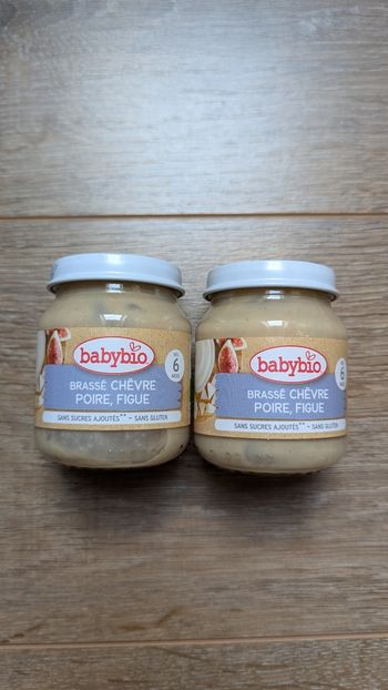 Babybio brassé chèvre, poire, figue 6 mois