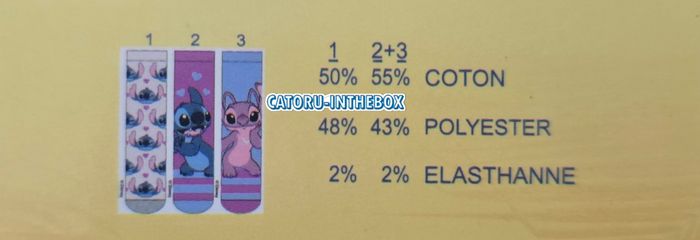 Chaussettes / Socks Disney Stitch & Angel | 3 paires / EU 35-38 - photo numéro 4
