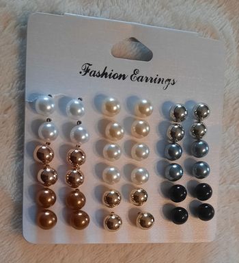 Lot de 9 paires de boucles d'oreilles