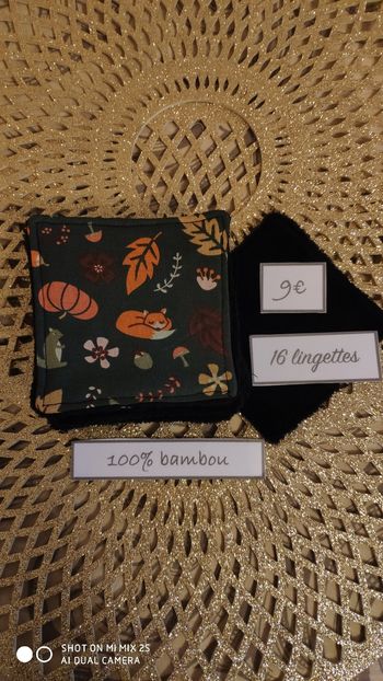 16 lingettes lavables neuf