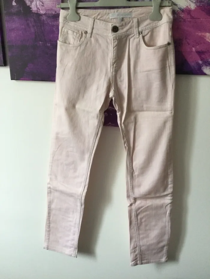 Jean rose poudré clair T38