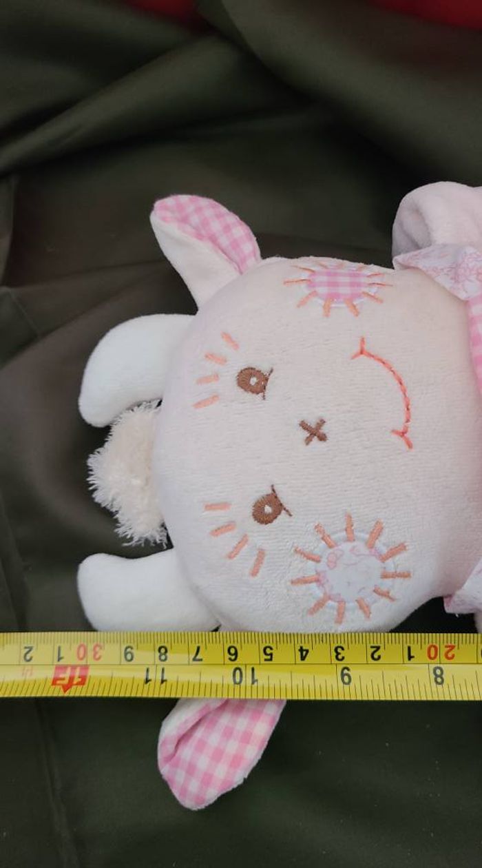 Doudou girafe vache rose fleurs TAKINOU - photo numéro 3