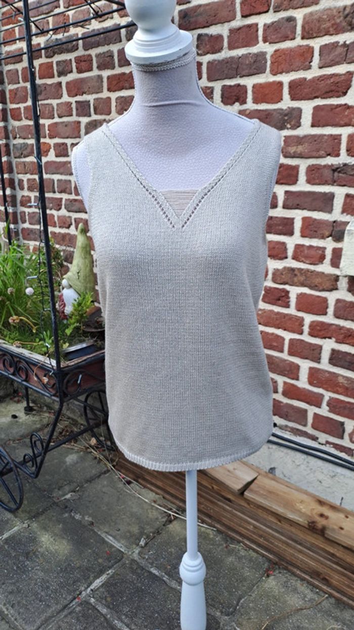 Débardeur en tricot. Beige. Nous et les autres. Taille 1.