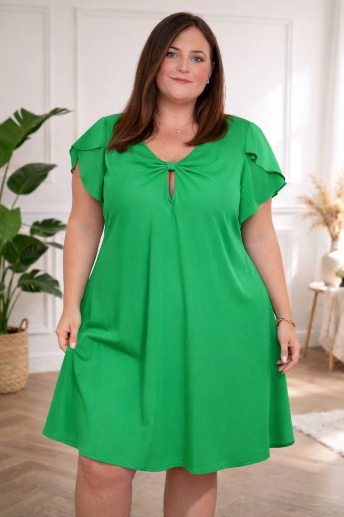 Robe nœud torsadé élégance vert éclatant Femme taille 54 marque Asos 💍
