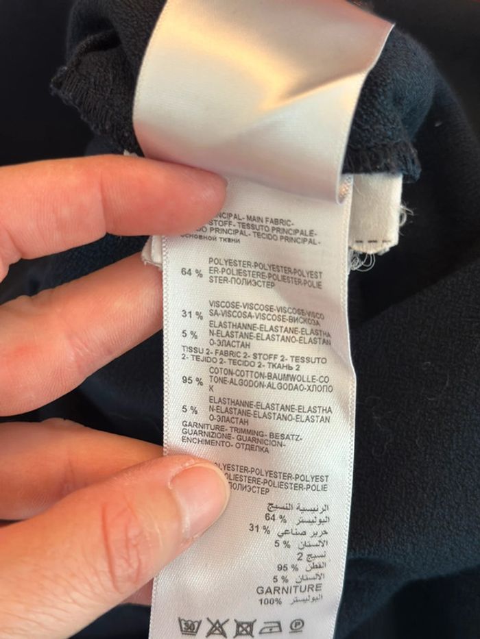 Robe bleu marine à col Claudine dentelle Kookaï – Taille 42 - photo numéro 9