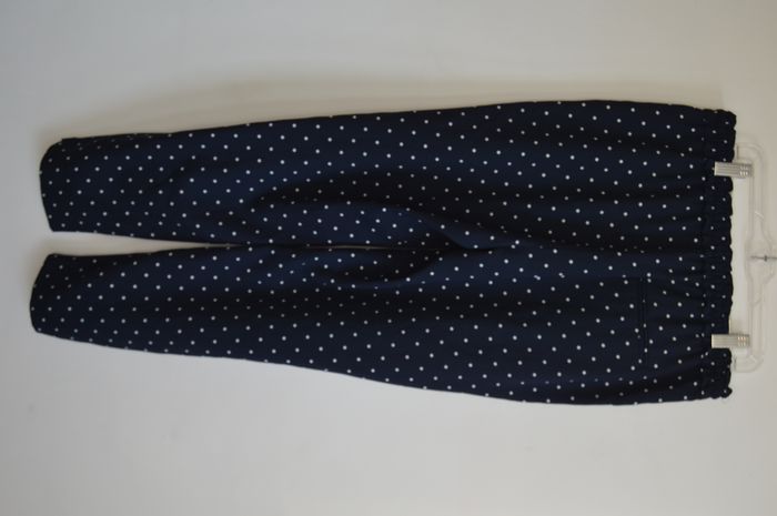 Pantalon bleu marine à pois blancs ZARA BASIC – Taille M - photo numéro 2