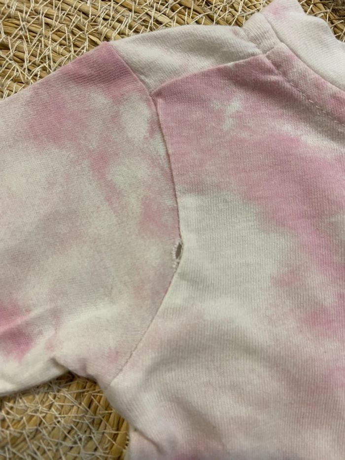 Pyjama fille rose blanc ouverture avant zip - photo numéro 3