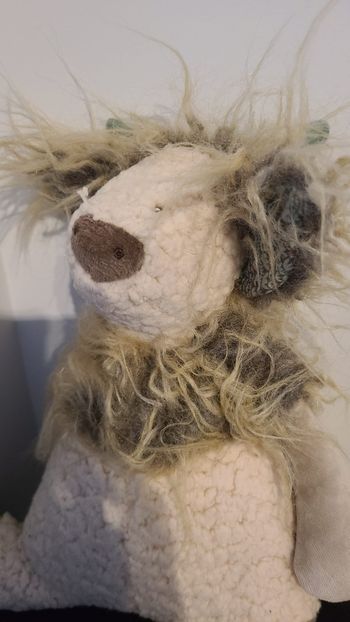 Moulin roty Le roty moulin bazar peluche Zack le yack beige vert