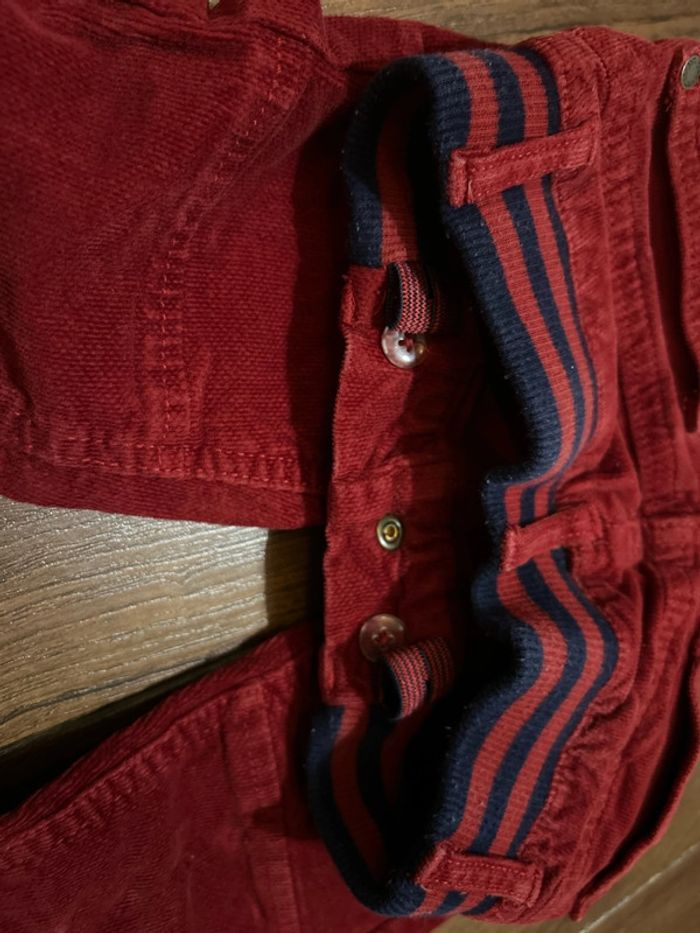 Pantalon en velours rouge sergent major 3 ans - photo numéro 9