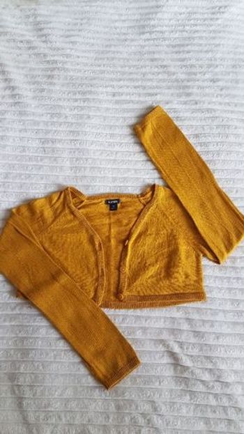 bolero jaune moutarde kiabi 4 ans